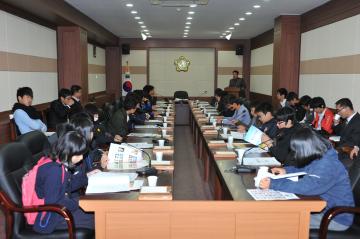 중학생 정치현장 체험 연수단 방문